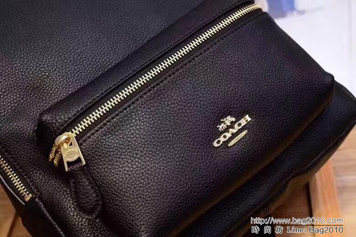 COACH蔻馳 中號拉鏈款 女款雙肩背包 30550 荔枝紋頭層牛皮  Chz1569